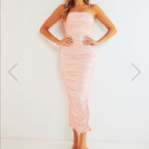Pepper Mayo long pink dress